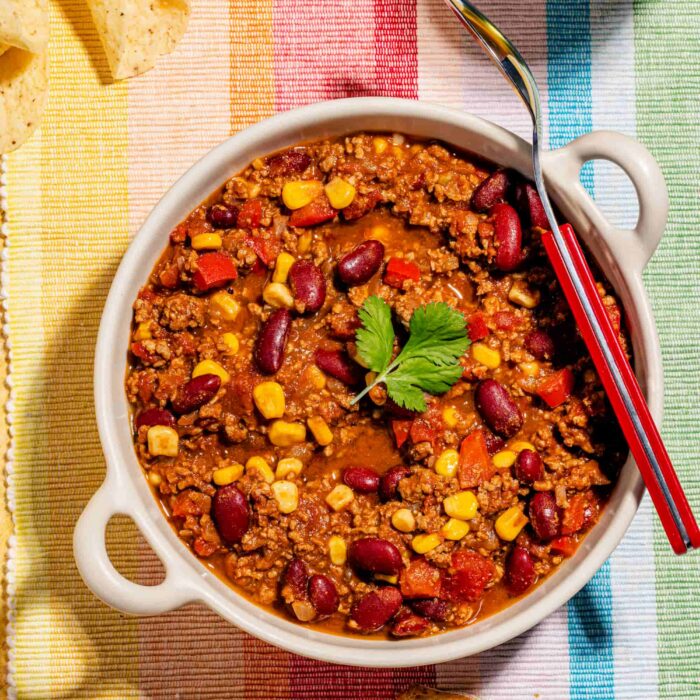 Chili au boeuf et aux fèves rouges (le meilleur)