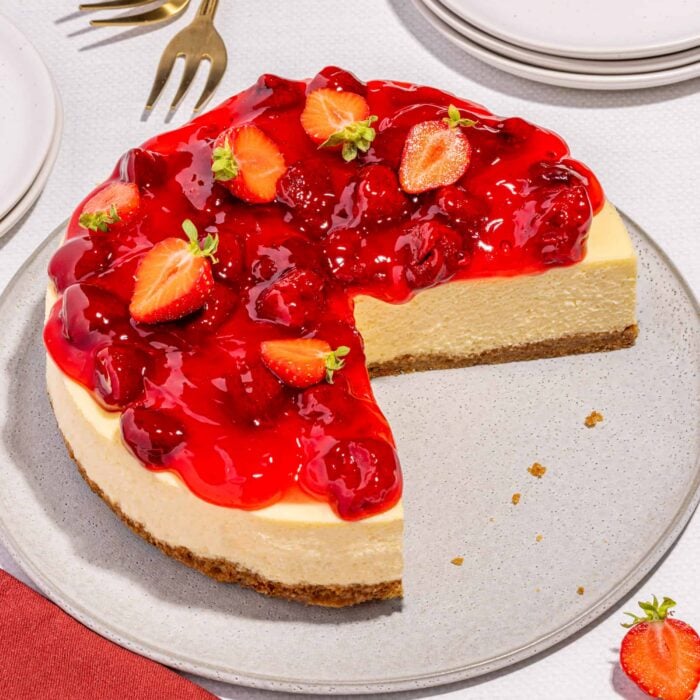 Gâteau au fromage new-yorkais aux fraises
