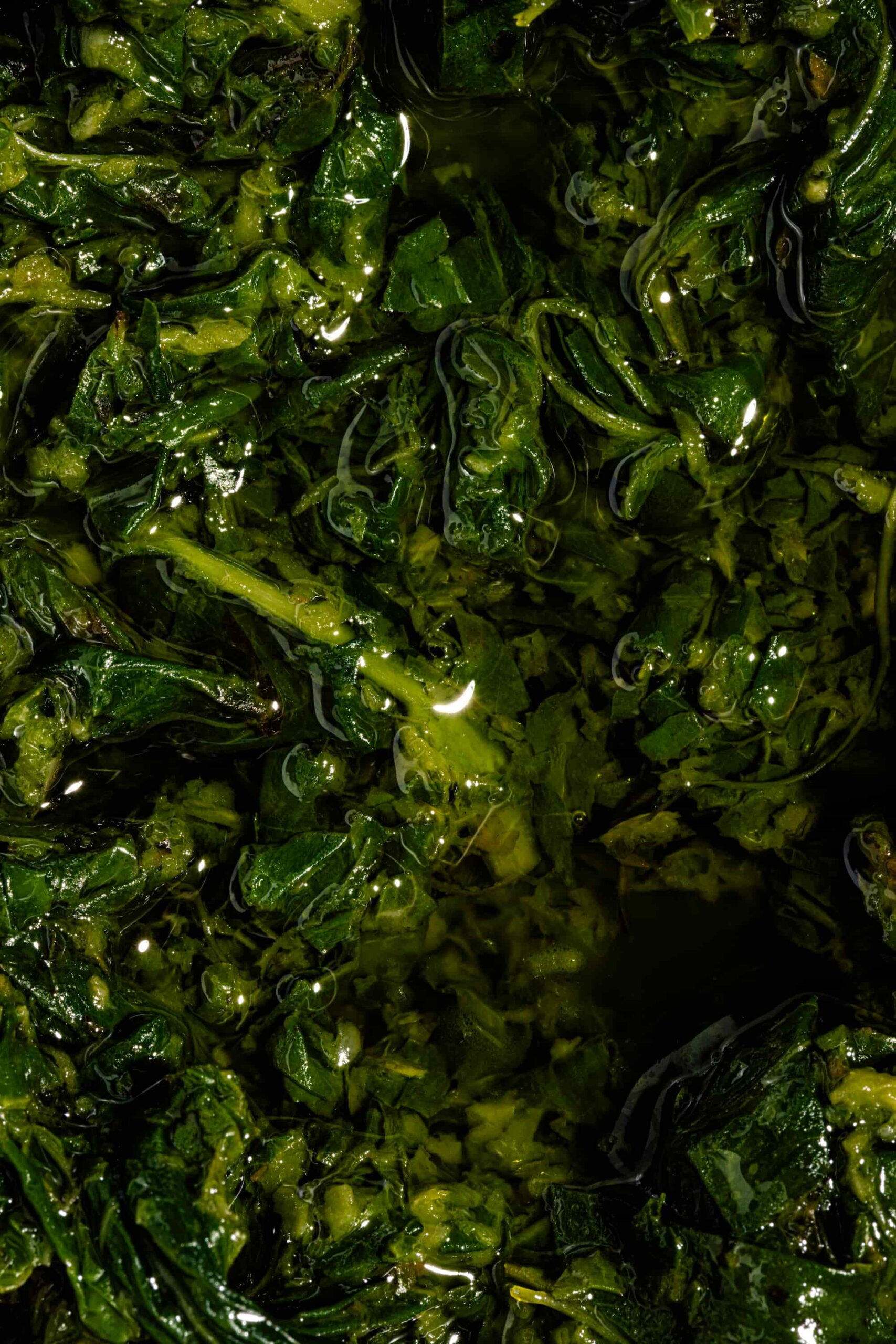 Recette maison de pistou de basilic dans un petit bol blanc